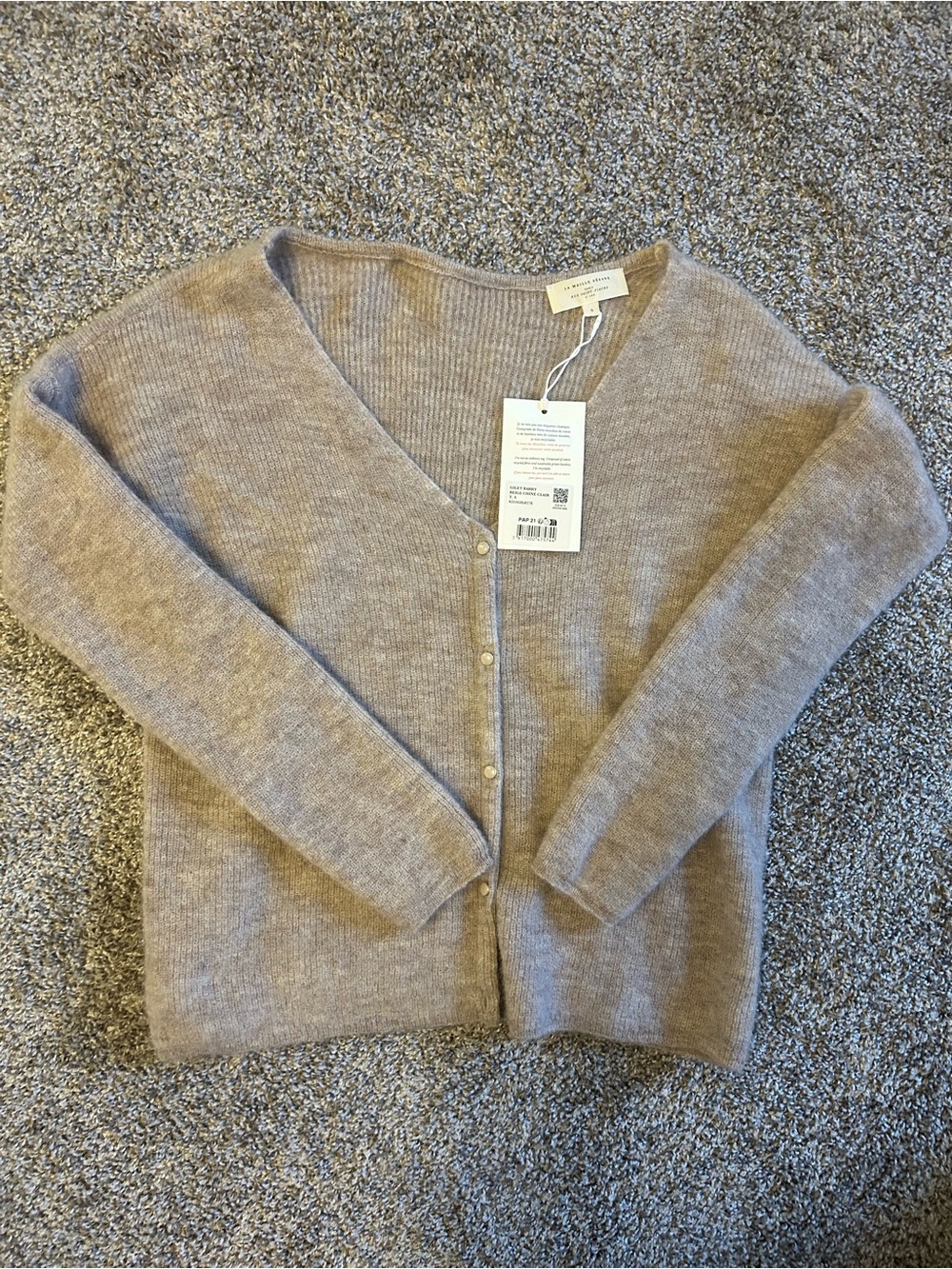 Sezane Barry cardigan in light beige